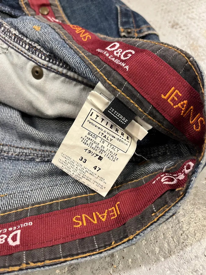 AW2003 Dolce & Gabbana Blue Denim Jeans UzfIpyr 11