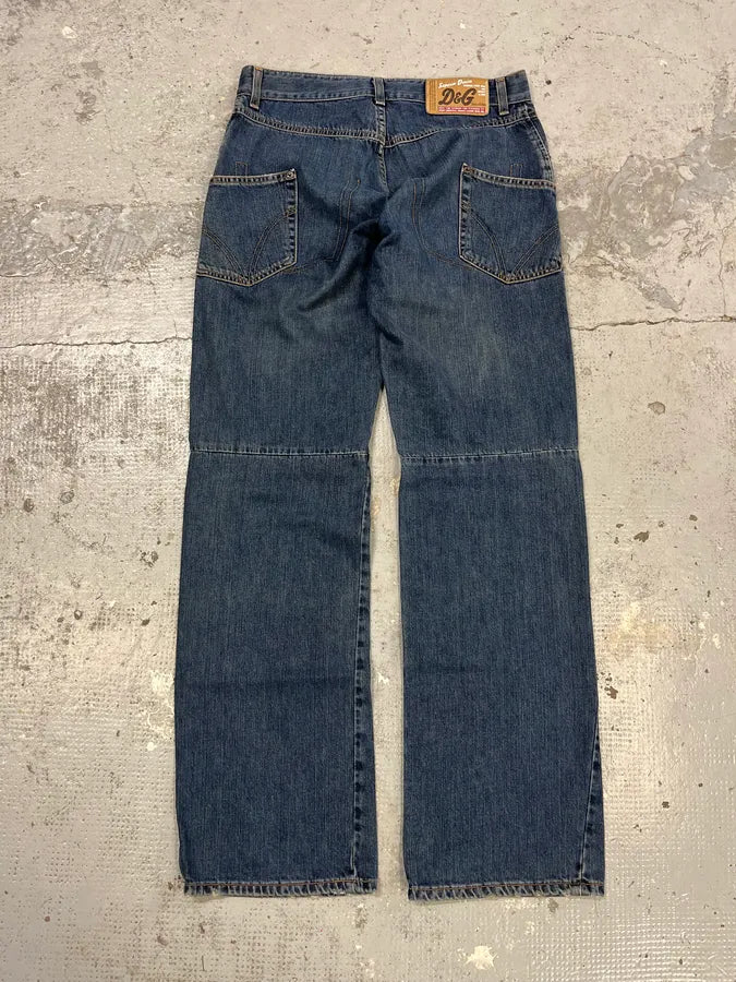AW2003 Dolce & Gabbana Blue Denim Jeans UzfIpyr 7