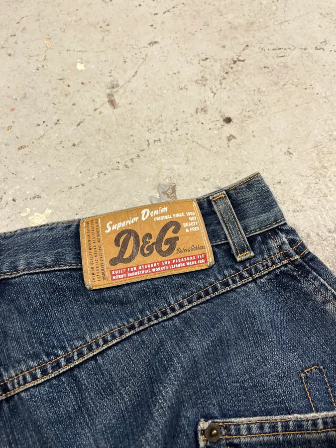 AW2003 Dolce & Gabbana Blue Denim Jeans UzfIpyr 9