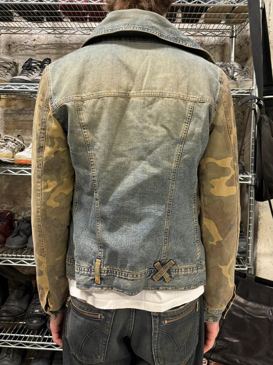 AW2003 Dolce & Gabbana Blue Denim Military Buttoned Jacket (S) GxxdQqx 2