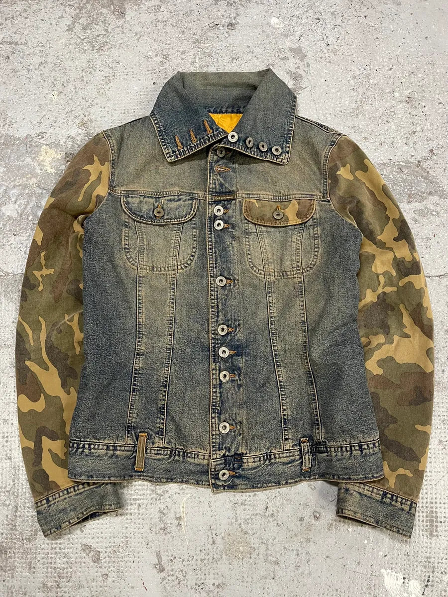 AW2003 Dolce & Gabbana Blue Denim Military Buttoned Jacket (S) GxxdQqx 3