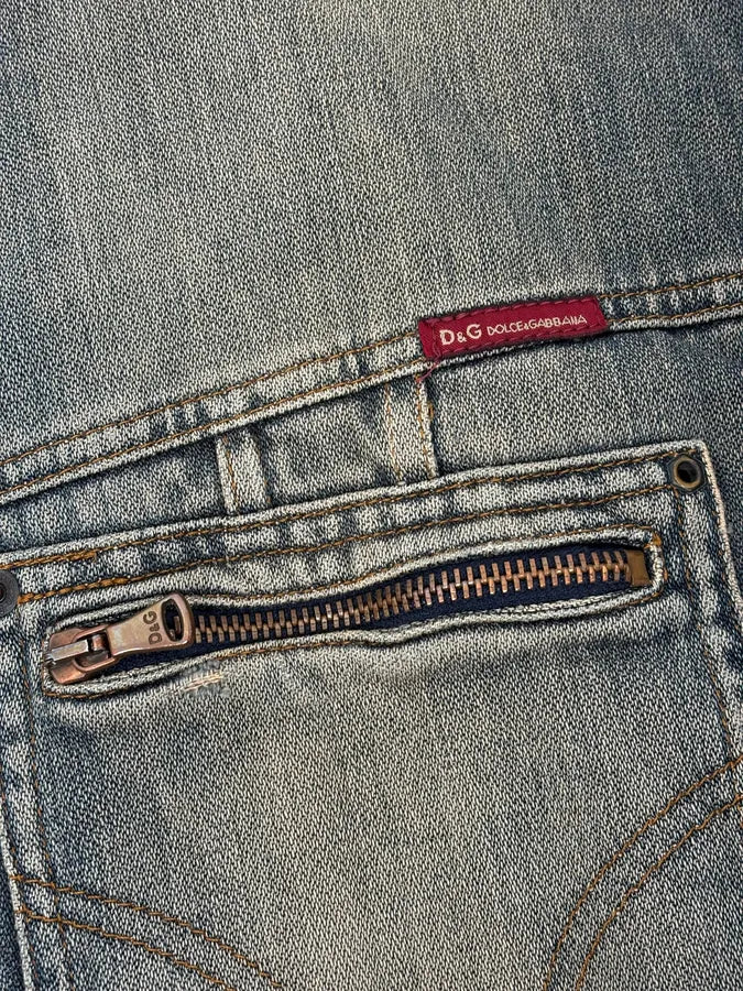 AW2003 Dolce & Gabbana Blue Faded Denim Jacket YSBYgfU 8