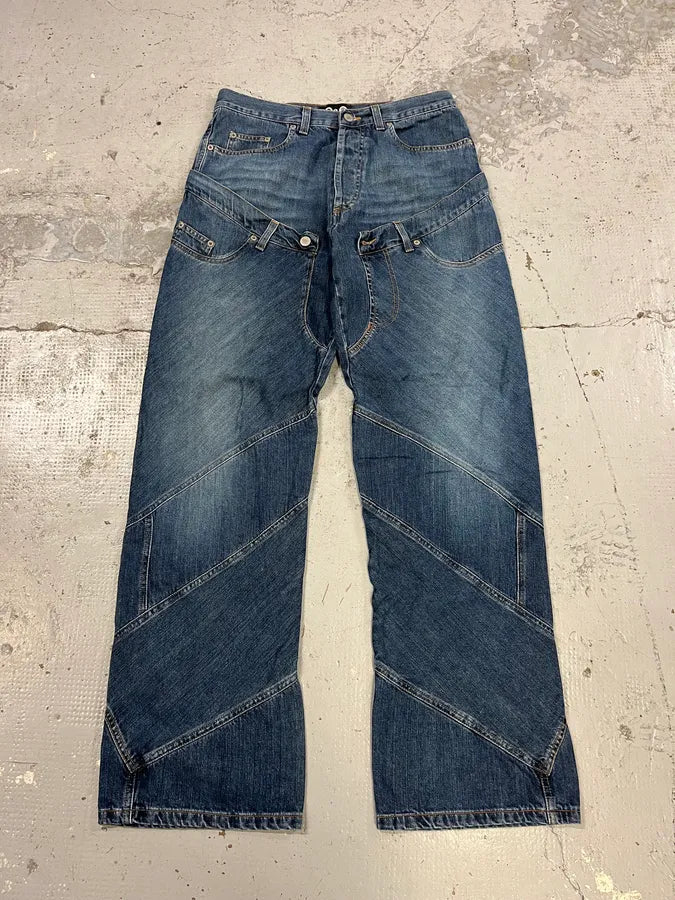 AW2003 Dolce & Gabbana Blue Tornado Denim Jeans mJfQbWa 0