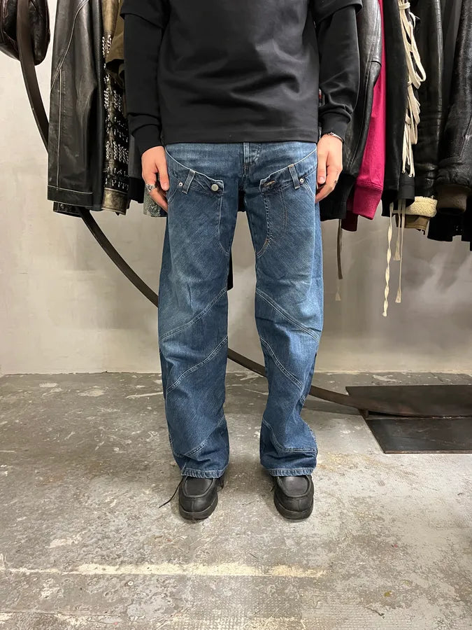 AW2003 Dolce & Gabbana Blue Tornado Denim Jeans mJfQbWa 1