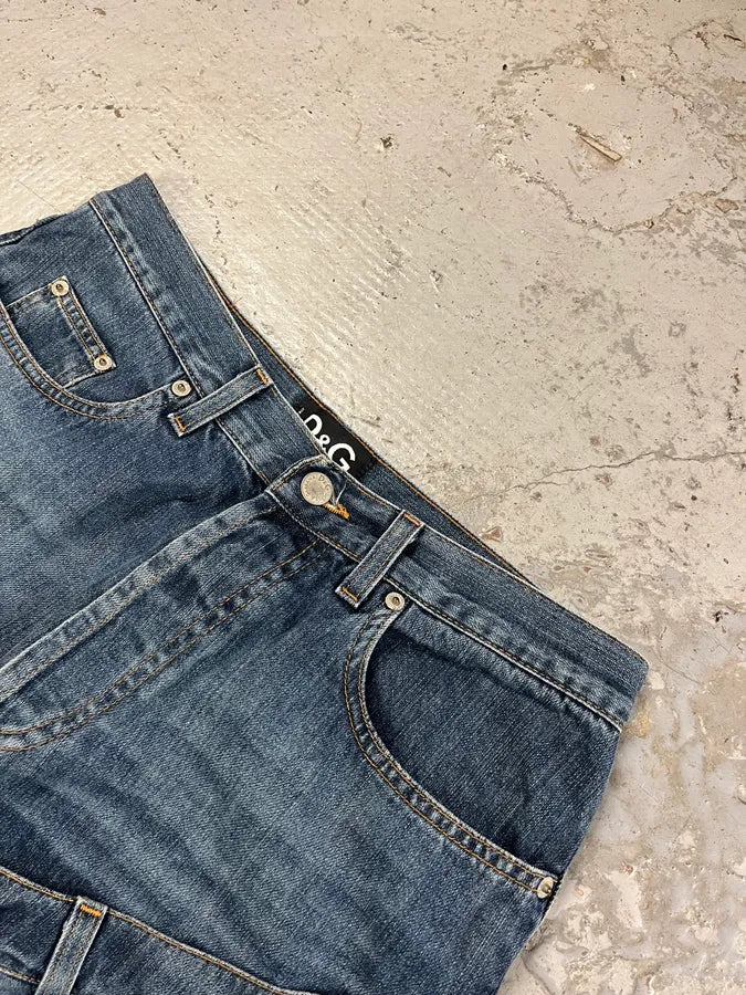 AW2003 Dolce & Gabbana Blue Tornado Denim Jeans mJfQbWa 3