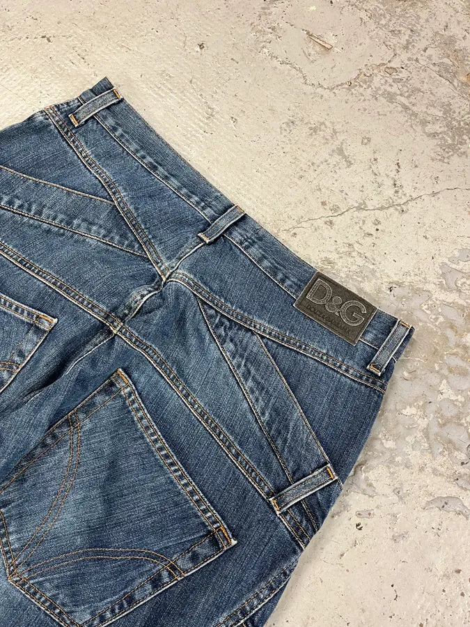 AW2003 Dolce & Gabbana Blue Tornado Denim Jeans mJfQbWa 4