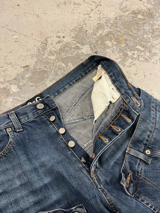 AW2003 Dolce & Gabbana Blue Tornado Denim Jeans mJfQbWa 8