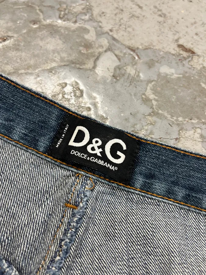 AW2003 Dolce & Gabbana Blue Tornado Denim Jeans mJfQbWa 9
