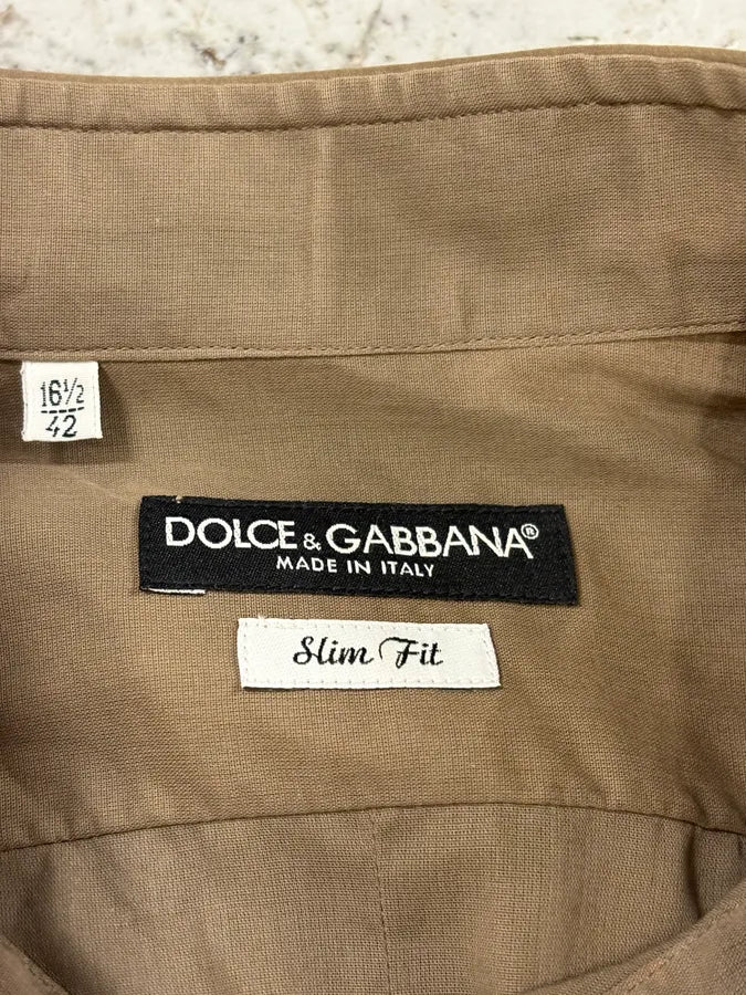 AW2003 Dolce & Gabbana Bondage Beige Shirt ibNBEMD 6