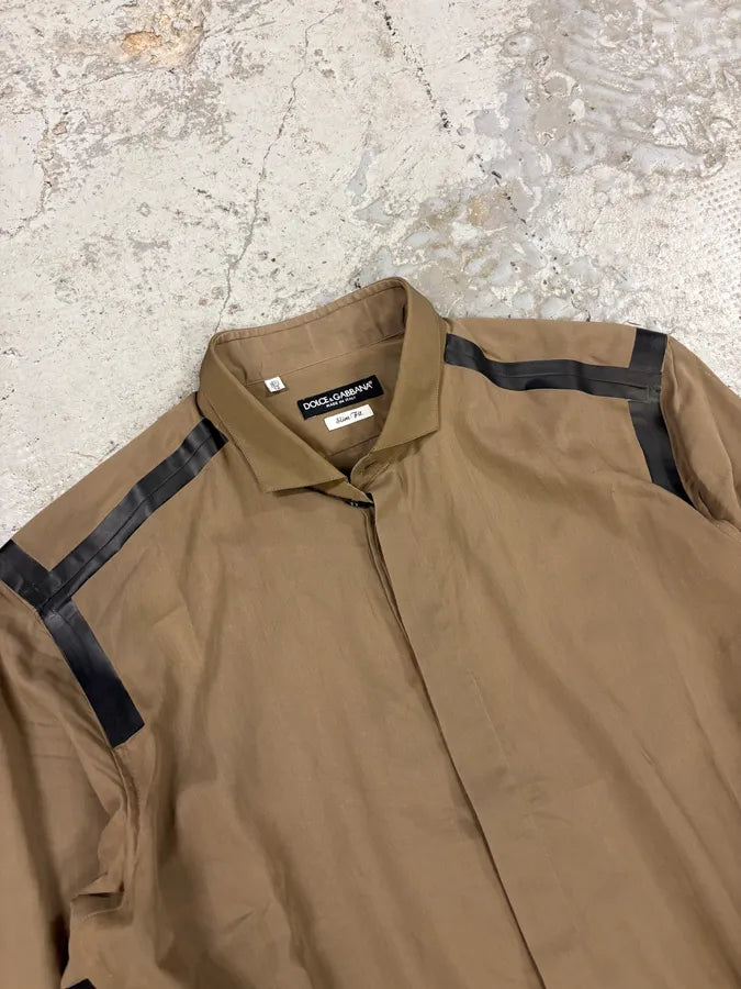 AW2003 Dolce & Gabbana Bondage Beige Shirt ibNBEMD 2