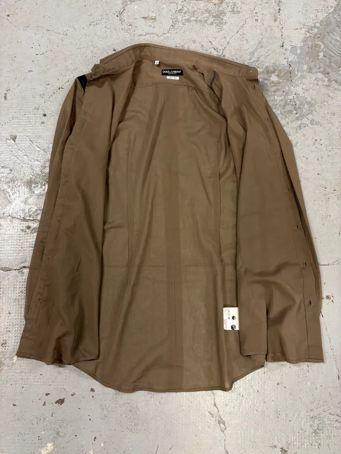 AW2003 Dolce & Gabbana Bondage Beige Shirt ibNBEMD 4