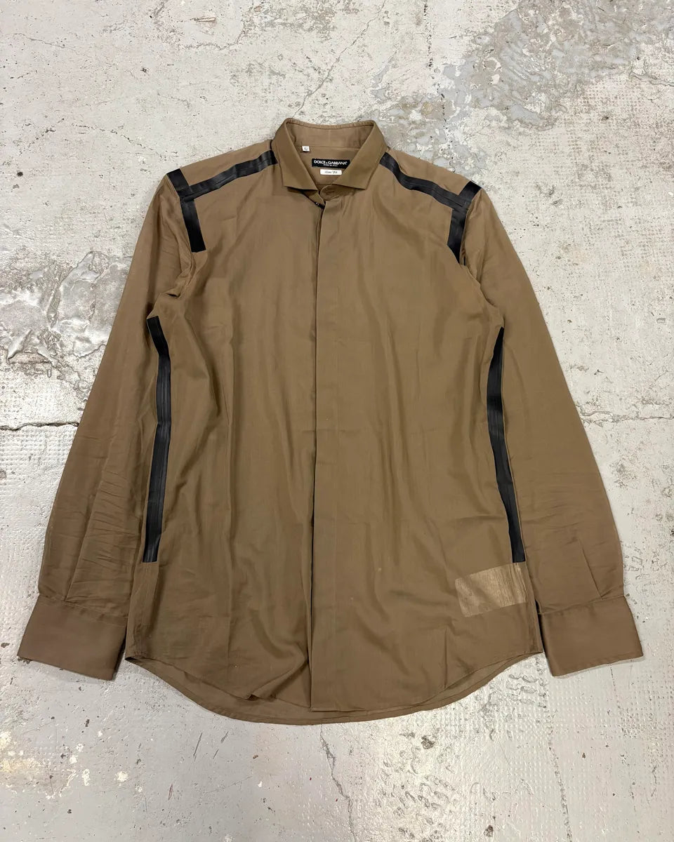 AW2003 Dolce & Gabbana Bondage Beige Shirt ibNBEMD 0