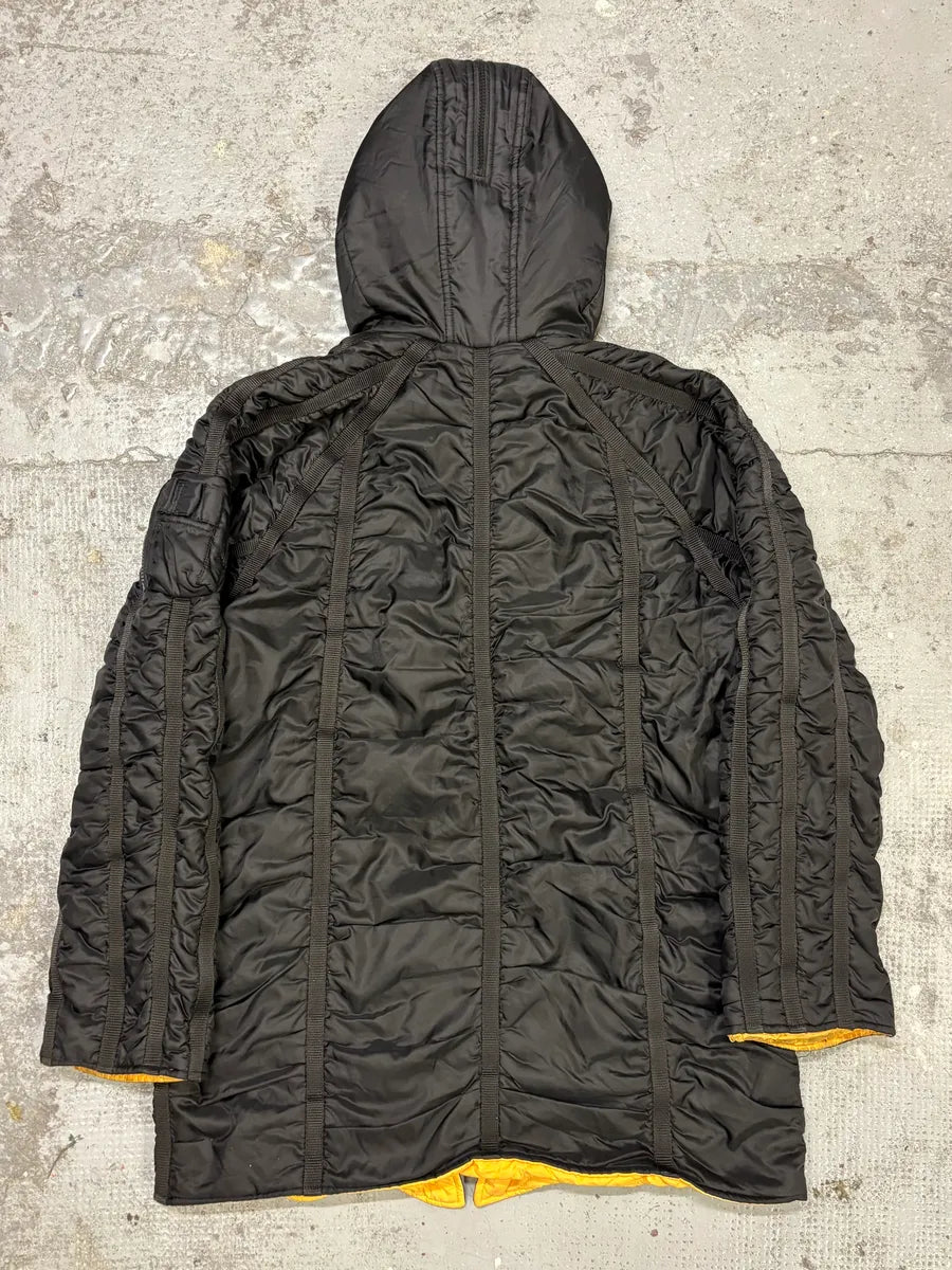 AW2003 Dolce & Gabbana Bondage Cargo Black Hooded Jacket JaKoEDN 6