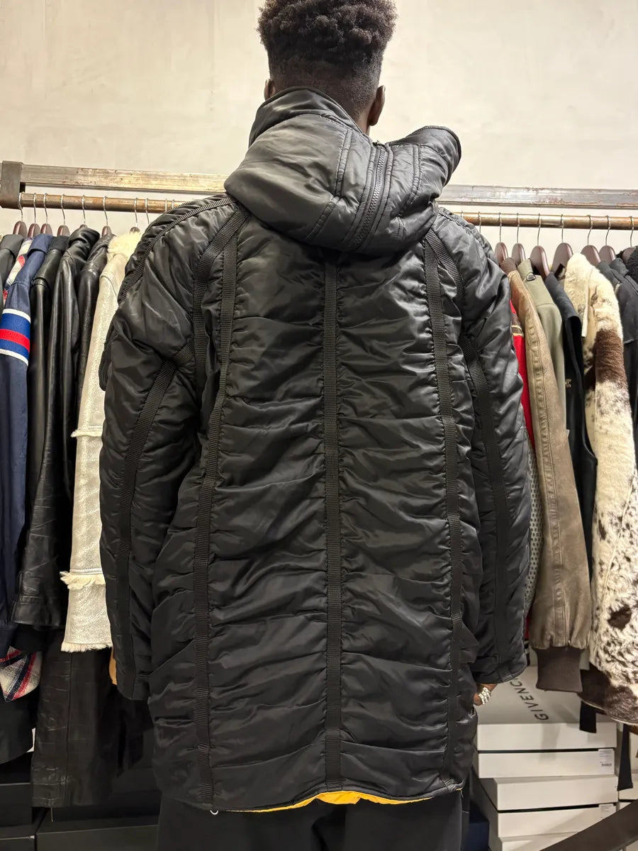 AW2003 Dolce & Gabbana Bondage Cargo Black Hooded Jacket JaKoEDN 2