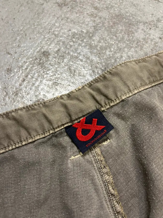 AW2003 Dolce & Gabbana Bondage Military Khaki Green Pants FKczfpU 11