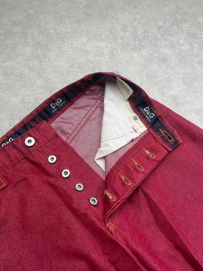 AW2003 Dolce & Gabbana Bordeaux Cozy Pants ikKBlsM 12