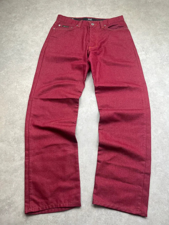 AW2003 Dolce & Gabbana Bordeaux Cozy Pants ikKBlsM 3