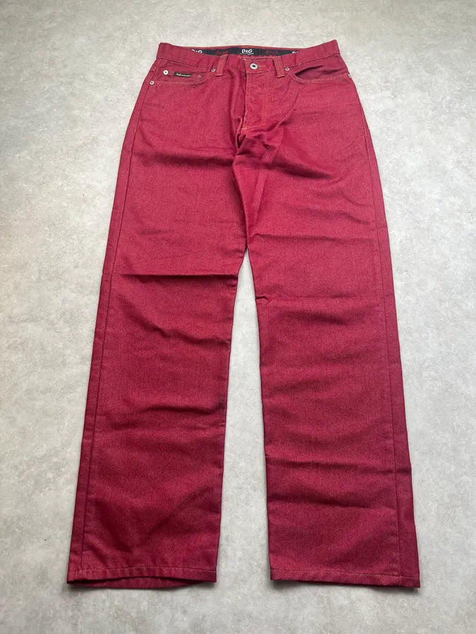 AW2003 Dolce & Gabbana Bordeaux Cozy Pants ikKBlsM 4