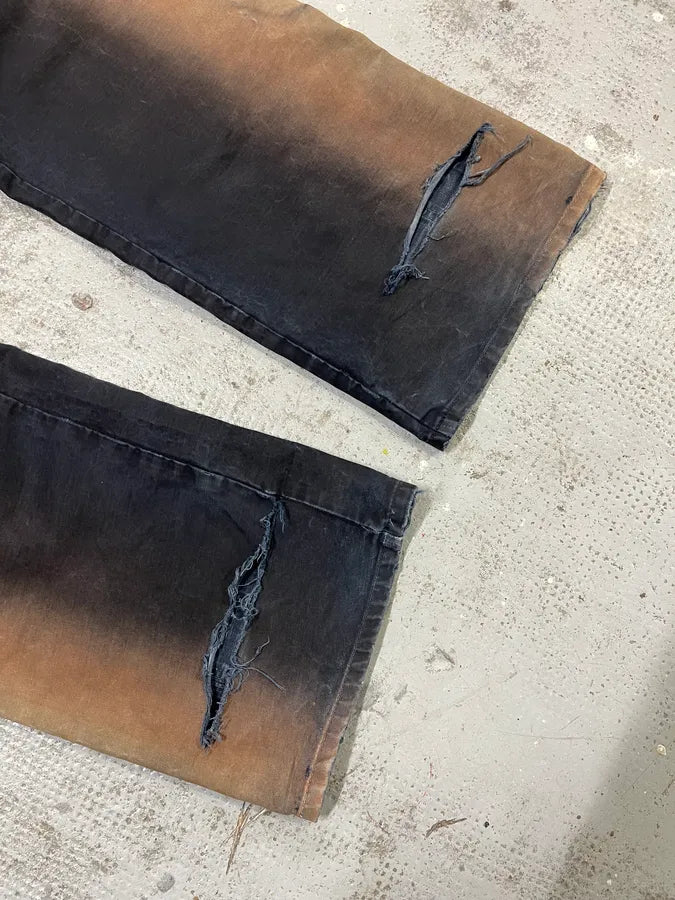 AW2003 Dolce & Gabbana Bronze Gradient Double Waist Cargo Pants mKjcZEN 9