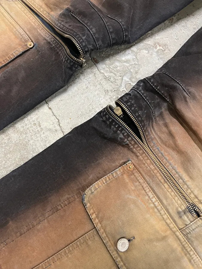 AW2003 Dolce & Gabbana Bronze Gradient Double Waist Cargo Pants mKjcZEN 8