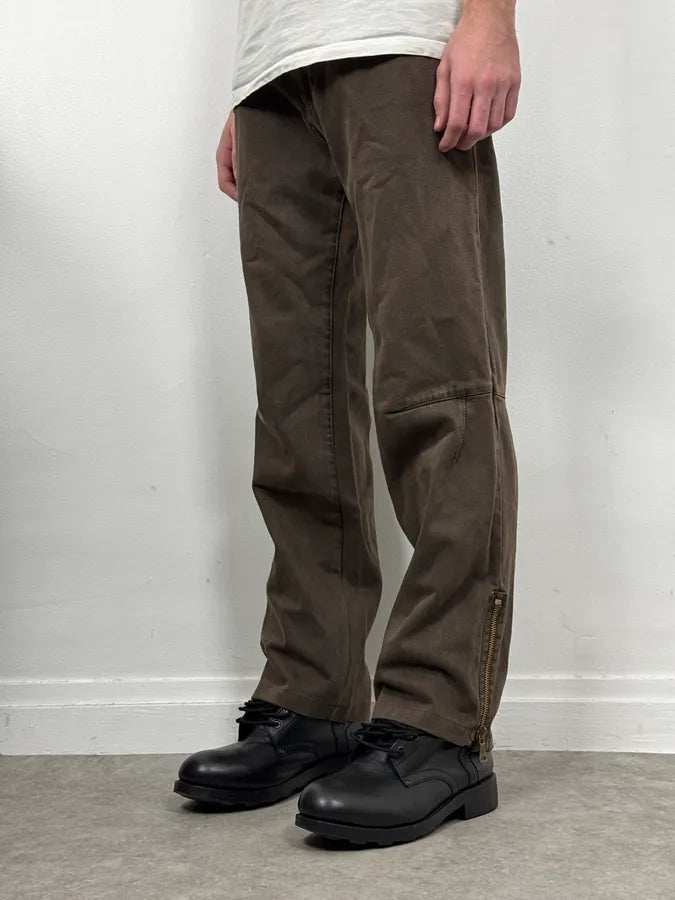 AW2003 Dolce & Gabbana Brown Detachable Waist Zip Pants NeOcbFz 2