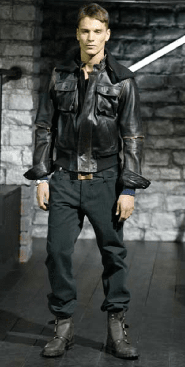 AW2003 Dolce & Gabbana Brown Faded Zip Bomber Cargo Pocket Jacket  GQflTHB 1