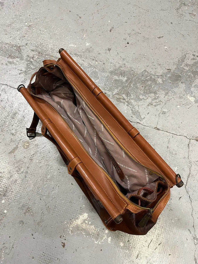 AW2003 Dolce & Gabbana Brown Python Effect Embossed Leather Crossbody Bag (OS) AaEjFen 11