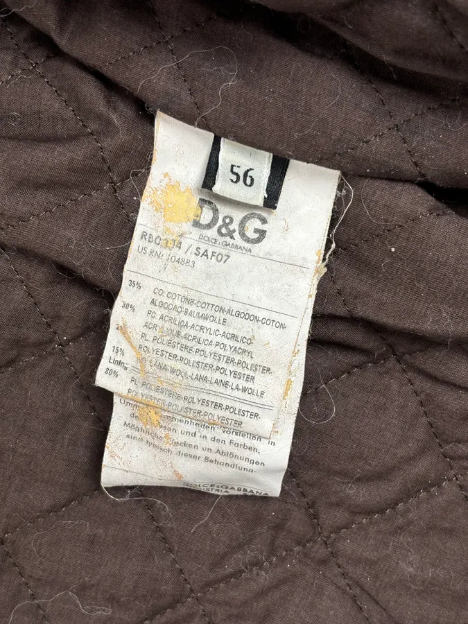 AW2003 Dolce & Gabbana Brown Wool Fleece Cardigan Jacket GoNpQMJ 11