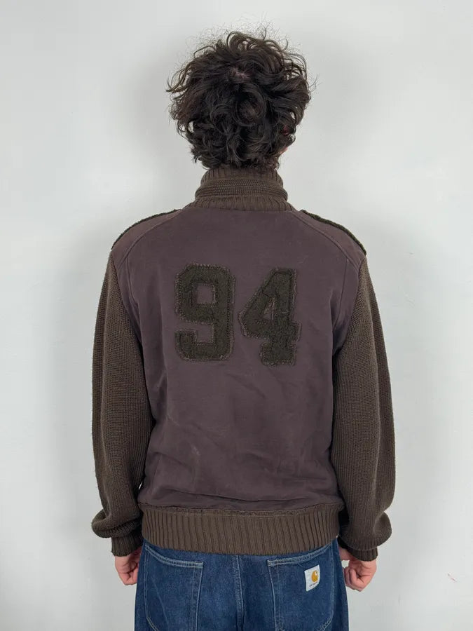 AW2003 Dolce & Gabbana Brown Wool Fleece Cardigan Jacket GoNpQMJ 2