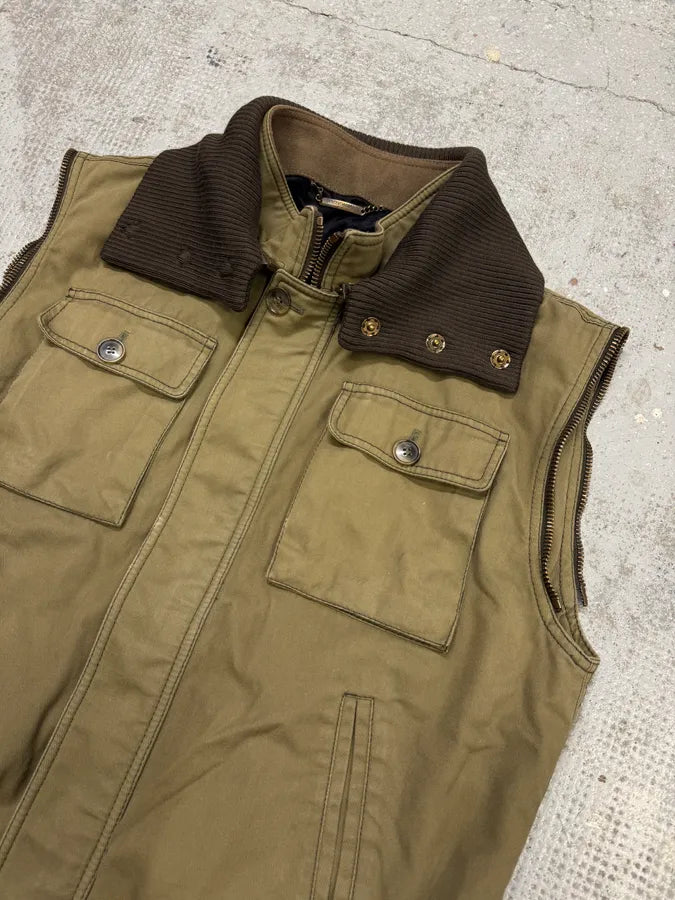 AW2003 Dolce & Gabbana Cargo Khaki Vest Jacket CJDSDIc 1
