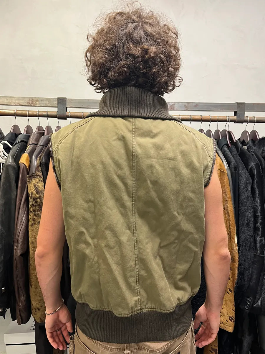 AW2003 Dolce & Gabbana Cargo Khaki Vest Jacket CJDSDIc 4