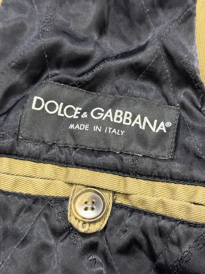 AW2003 Dolce & Gabbana Cargo Khaki Vest Jacket CJDSDIc 5