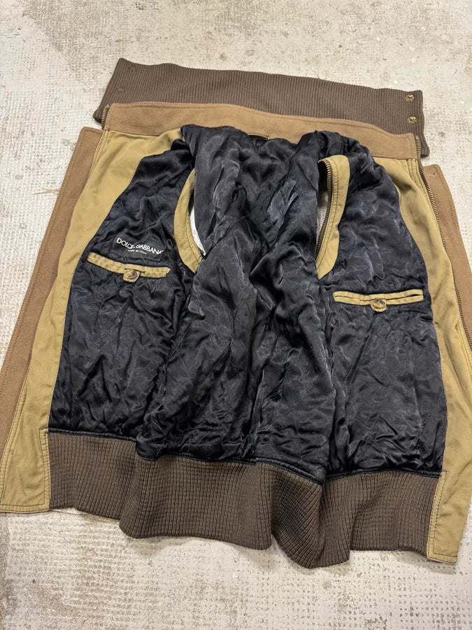 AW2003 Dolce & Gabbana Cargo Khaki Vest Jacket CJDSDIc 6