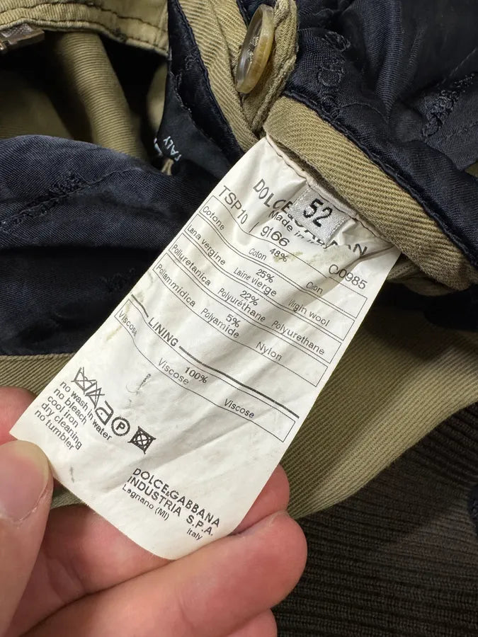 AW2003 Dolce & Gabbana Cargo Khaki Vest Jacket CJDSDIc 9