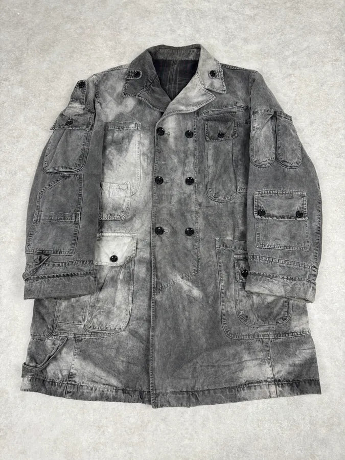 AW2003 Dolce & Gabbana Cargo Utility Pockets Faded Grey Jacket xvbJOVc 0