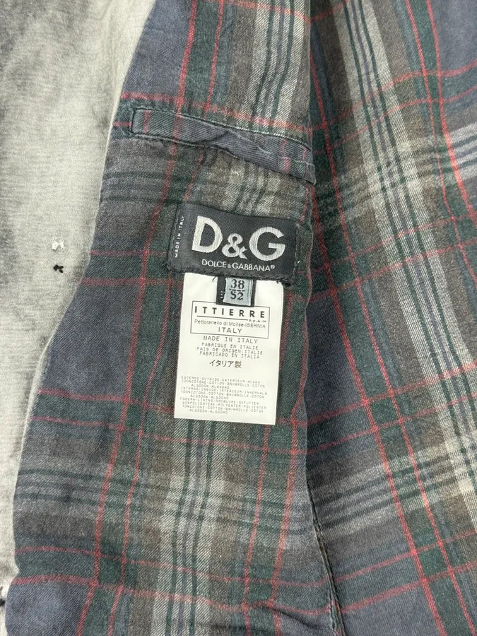 AW2003 Dolce & Gabbana Cargo Utility Pockets Faded Grey Jacket xvbJOVc 6