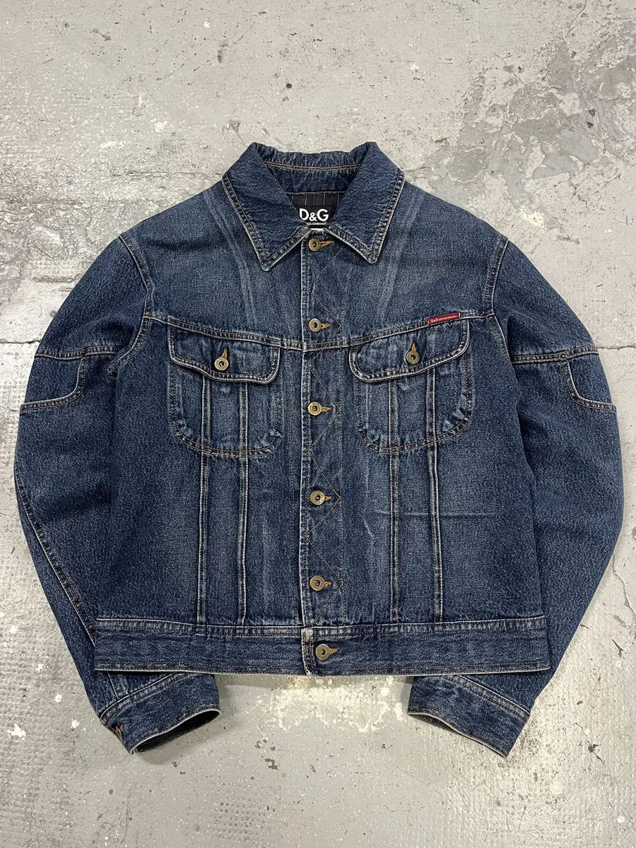 AW2003 Dolce & Gabbana Carpenter Blue Denim Jacket (M) ilVRMhG 0