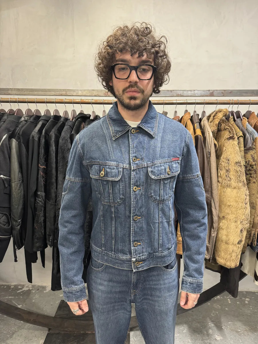 AW2003 Dolce & Gabbana Carpenter Blue Denim Jacket (M) ilVRMhG 1