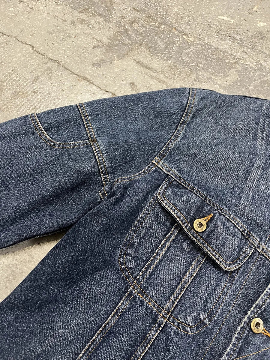 AW2003 Dolce & Gabbana Carpenter Blue Denim Jacket (M) ilVRMhG 10