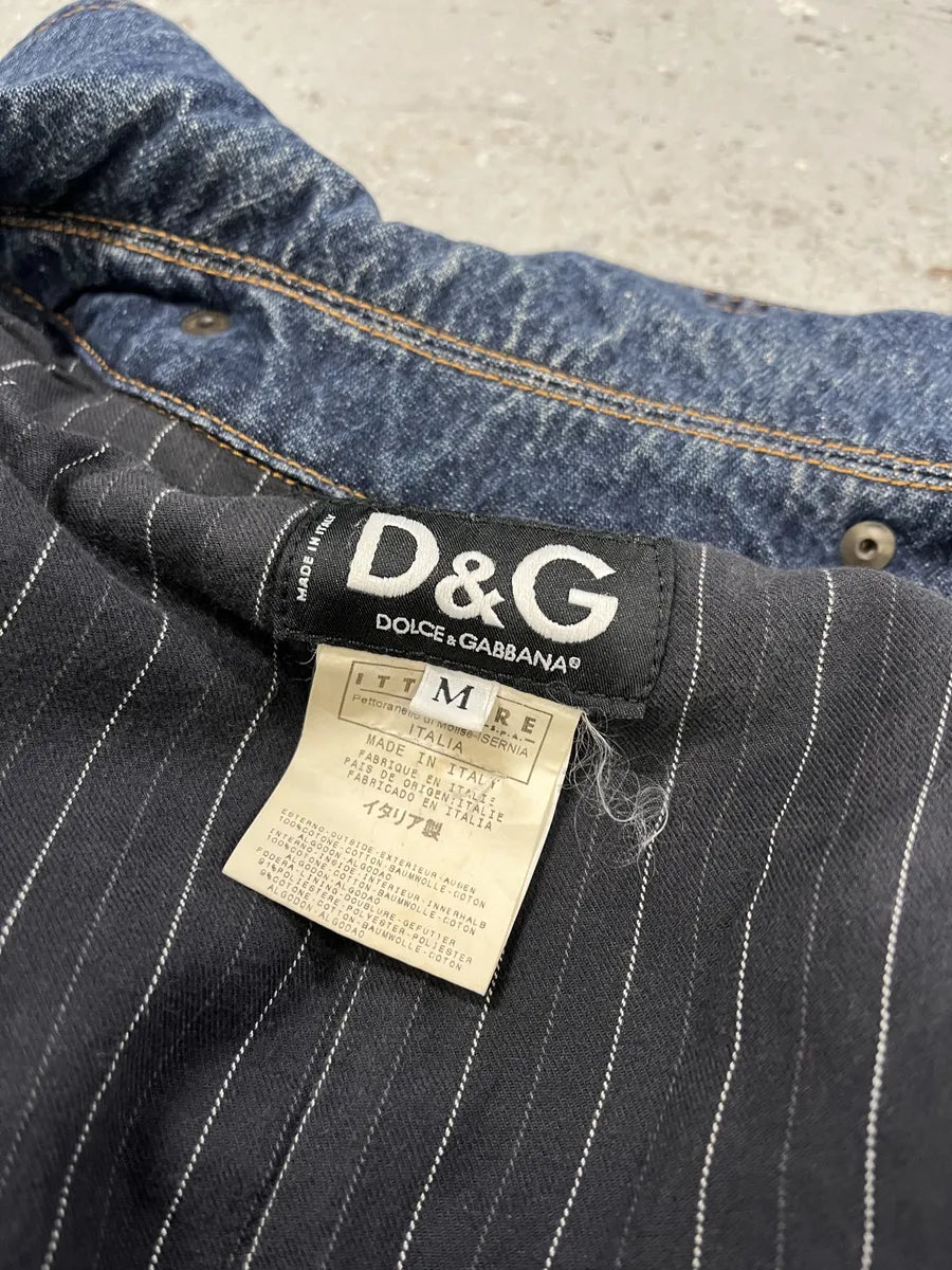 AW2003 Dolce & Gabbana Carpenter Blue Denim Jacket (M) ilVRMhG 4