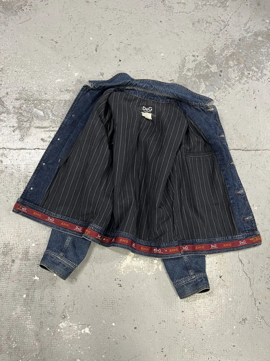 AW2003 Dolce & Gabbana Carpenter Blue Denim Jacket (M) ilVRMhG 6