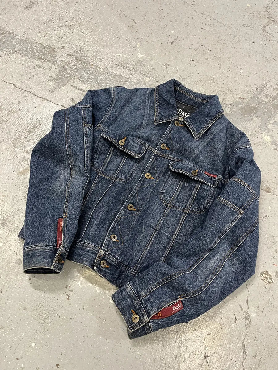 AW2003 Dolce & Gabbana Carpenter Blue Denim Jacket (M) ilVRMhG 7