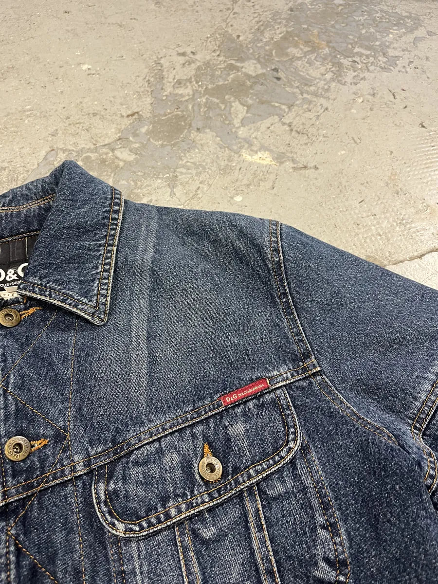 AW2003 Dolce & Gabbana Carpenter Blue Denim Jacket (M) ilVRMhG 8