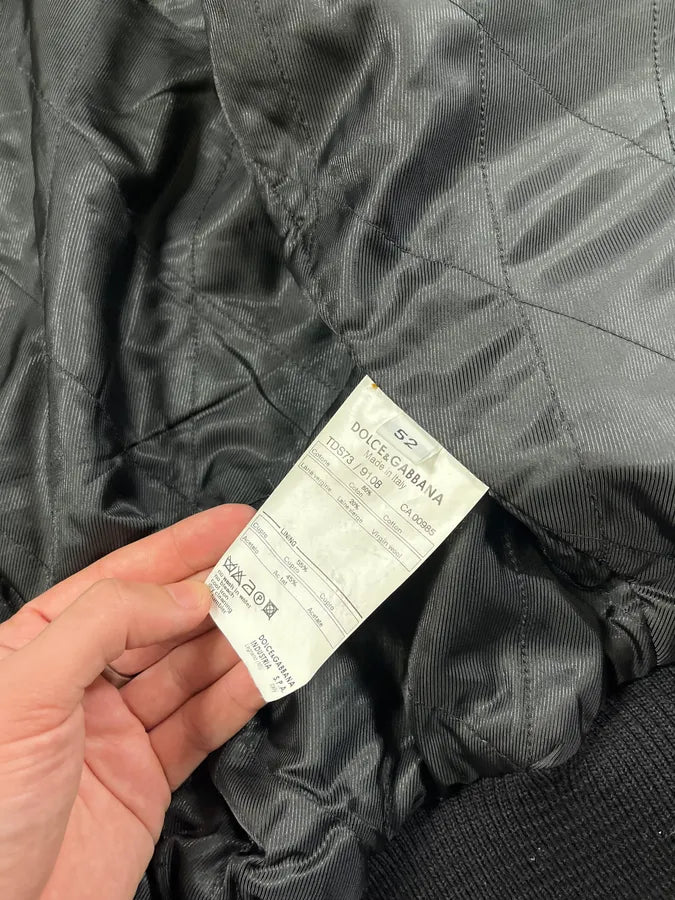 AW2003 Dolce & Gabbana Corduroy Buttoned Black Faded Jacket PrOZWUo 9