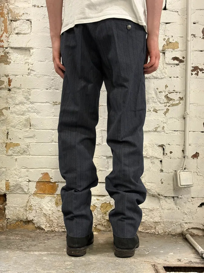 AW2003 Dolce & Gabbana Corduroy Waistband Grey Tailored Pants KreSDNu 3