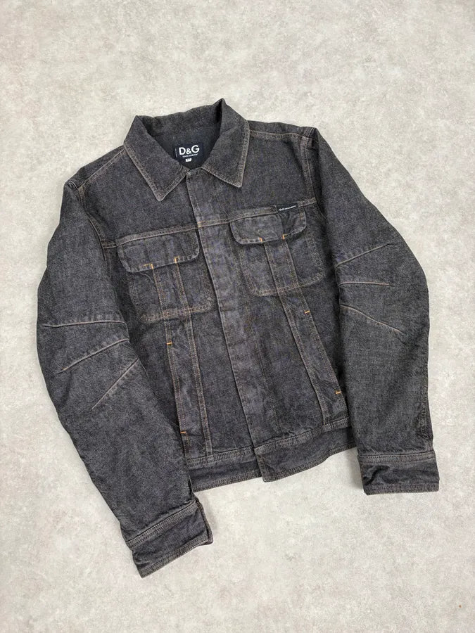 AW2003 Dolce & Gabbana Dark Grey Denim Jacket qqUaeQC 3