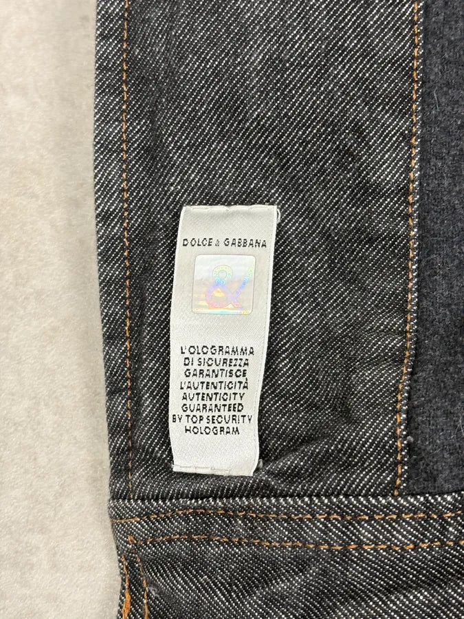 AW2003 Dolce & Gabbana Dark Grey Denim Jacket qqUaeQC 13