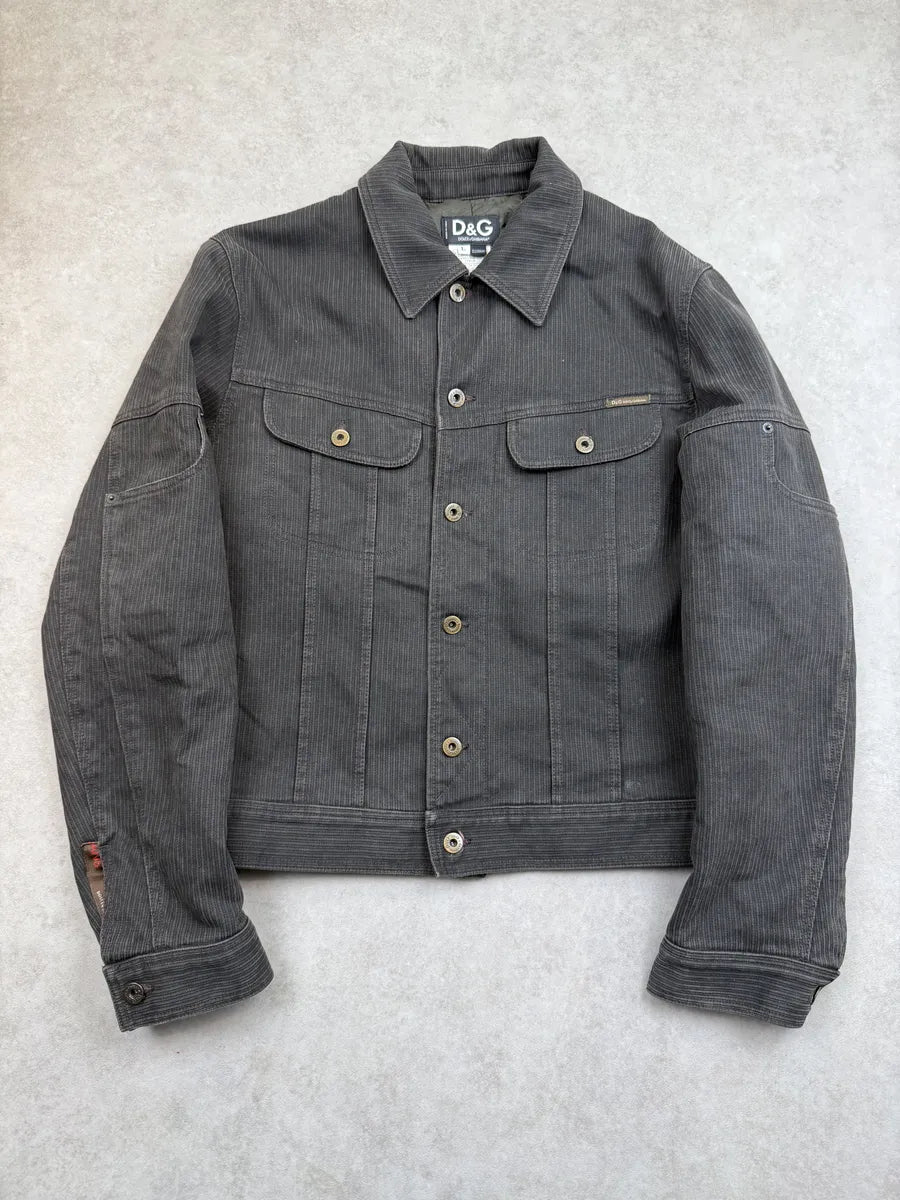 AW2003 Dolce & Gabbana Dark Grey Cargo Corduroy Jacket UGUhrsX 0