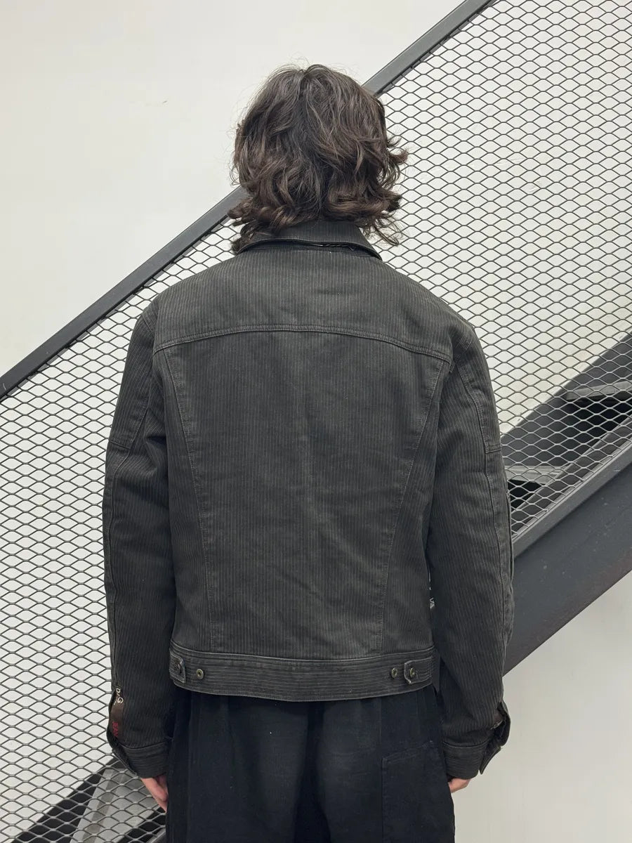 AW2003 Dolce & Gabbana Dark Grey Cargo Corduroy Jacket UGUhrsX 3