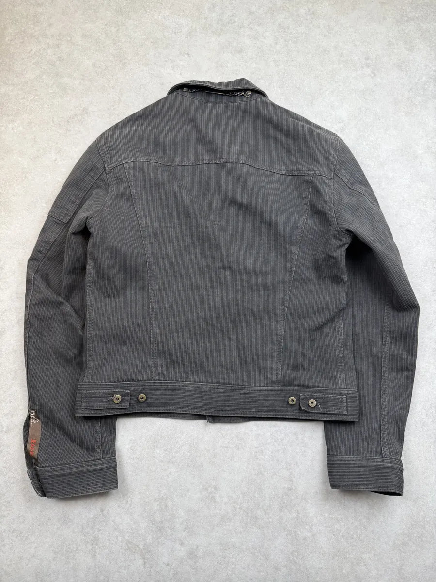 AW2003 Dolce & Gabbana Dark Grey Cargo Corduroy Jacket UGUhrsX 4